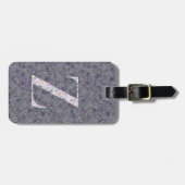 Classy Floral Mit Monogramm Letter Z lila Gepäckanhänger (Vorderseite horizontal)