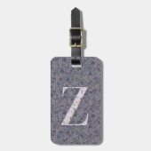 Classy Floral Mit Monogramm Letter Z lila Gepäckanhänger (Vorderseite vertikal)