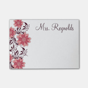 Classy Floral Post-it Klebezettel