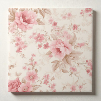 Classy Floral Rose Pink Fliese