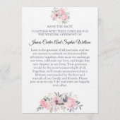 Classy Floral Wedding Invitation elegant card Einladung (Rückseite)