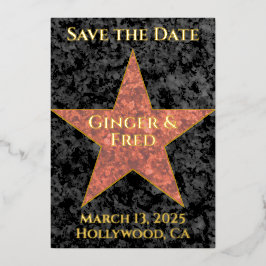 Classy Foil Hollywood Star Save the Date Folieneinladung