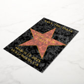 Classy Foil Hollywood Star Save the Date Folieneinladung (Gedreht)