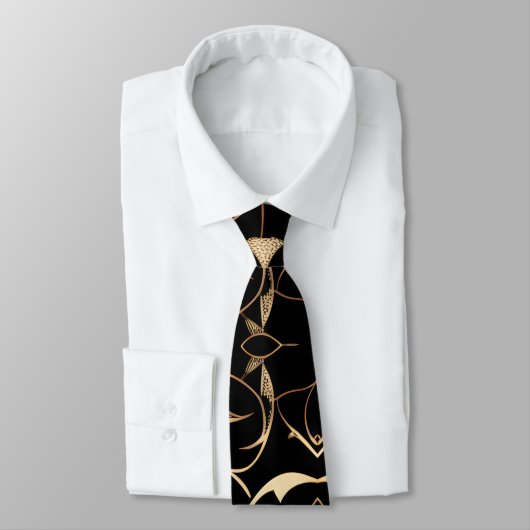 Classy Formal Black Boho Krawatte Stylish Neck Tie (Gebunden)