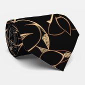 Classy Formal Black Boho Krawatte Stylish Neck Tie (Gerollt)