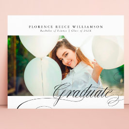 Classy Formal Calligraphy Foto Uni-Abschluss