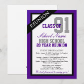 Classy Formal High School Wiedersehen Einladung (Vorne/Hinten)