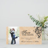Classy Foto Save the Date Einladung (Stehend Vorderseite)