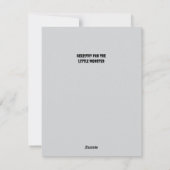 Classy Frankenstein Baby Shower Feiertagskarte (Rückseite)