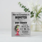 Classy Frankenstein Baby Shower Feiertagskarte (Stehend Vorderseite)