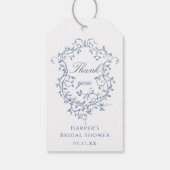 Classy French Blue Brautparty Vielen Dank Geschenkanhänger (Rückseite)