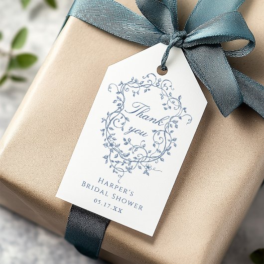 Classy French Blue Brautparty Vielen Dank Geschenkanhänger