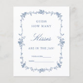 Classy French Blue 'Guess How many' Bridal Game (Vorderseite)