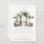 Classy French Garden Landscape Couples Shower Einladung (Vorderseite)