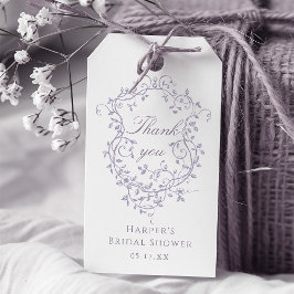 Classy French Lavender Bridal Shower Thank You Geschenkanhänger