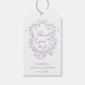 Classy French Lavender Bridal Shower Thank You Geschenkanhänger (Vorderseite)