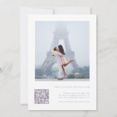Classy French Lavender Floral Crest Wedding Photo Save The Date (Rückseite)