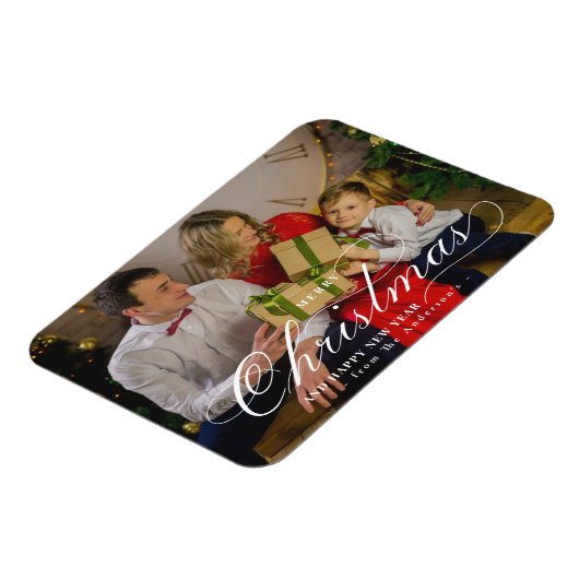 Classy Frohe Weihnachten Glück Neues Jahr Custom F Magnet (Linke Seite)