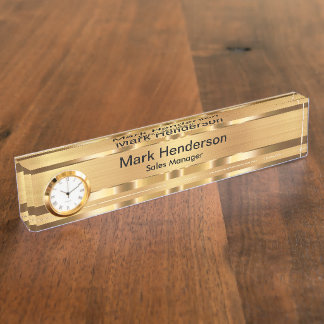 Classy Führungskraft Gold Tone Geschenktafel Namen Namensplakette