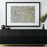 Classy Funky Gold Wavy Wirbel Art Pattern Foliendrucke<br><div class="desc">Schöne zeitgenössische weiß, leicht, mittel, dunkelgrau, und retro abstrakte geometrische Wellen und Wirbel Muster in Goldfolie. Elegantes, stilvolles und eklektisches minimalistisches Design für den künstlerischen Innenarchitekten, den künstlerischen Dekorator, den beliebten angesagten Trendsetter, den Vintagen Retro-Stil oder den abstrakten geometrischen Motiv-Liebhaber. Entdecken Sie dieses Design mit den Farben der Innendekoration und...</div>