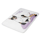 Classy Funny Calico Lila Badematte (Schrägansicht)