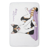 Classy Funny Calico Lila Badematte (Vorderseite Vertikal)