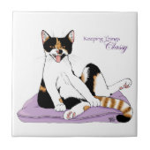 Classy Funny Calico Lila Fliese (Vorderseite)