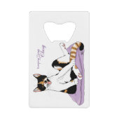 Classy Funny Calico Lila Geldkarten Flaschenöffner (Vorderseite)