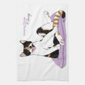 Classy Funny Calico Lila Handtuch (Vertikal)