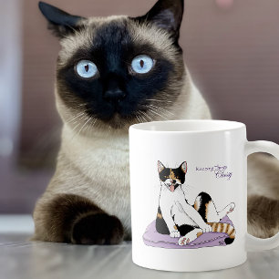 Classy Funny Calico Lila Kaffeetasse