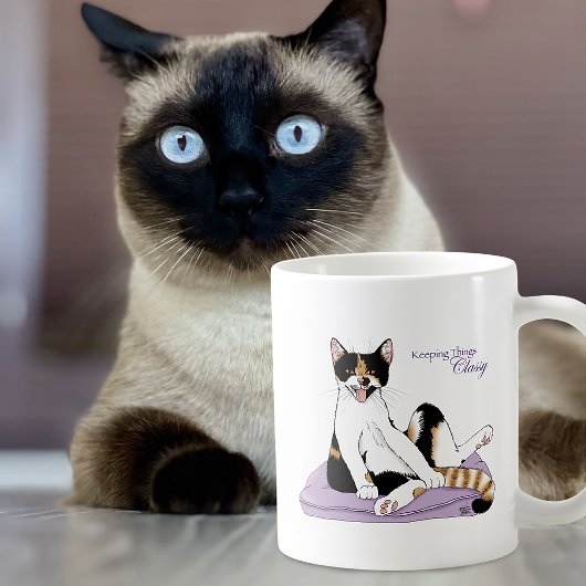 Classy Funny Calico Lila Kaffeetasse