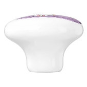 Classy Funny Calico Lila Keramikknauf (Seitenansicht)