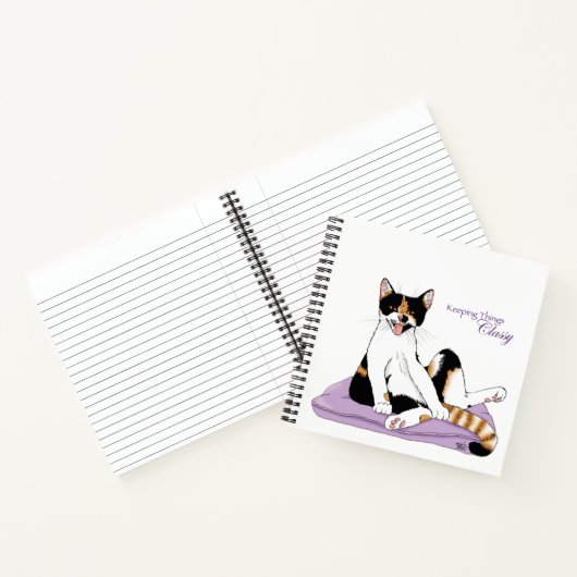 Classy Funny Calico Lila Notizbuch (Innenseite)