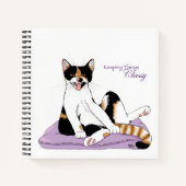 Classy Funny Calico Lila Notizbuch (Vorderseite)