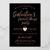 Classy Galentine's Favorite Things Party Folieneinladung (Vorderseite)