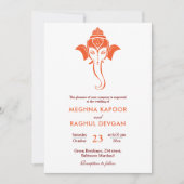 Classy Ganesh Hindu Indischer Gott Hochzeit Einladung (Vorderseite)