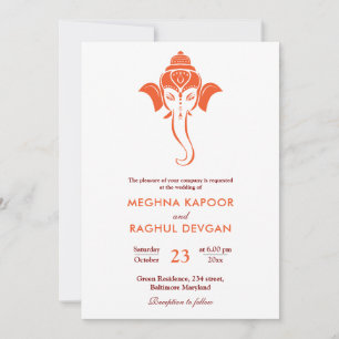 Classy Ganesh Hindu Indischer Gott Hochzeit Einladung