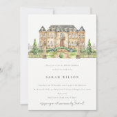 Classy Garden Burg Brautparty Einladung (Vorderseite)
