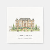 Classy Garden Schloss Schloss Schloss Montebello Serviette (Vorderseite)