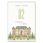 Classy Garden Schloss Schloss Schloss Montebello Tischnummer (Rückseite)