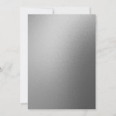 Classy Gems & Bow Silver Weihnachten Einladung (Rückseite)