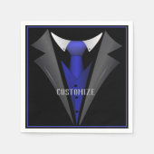 Classy Gentleman Blue Krawatte 2 Serviette (Vorderseite)