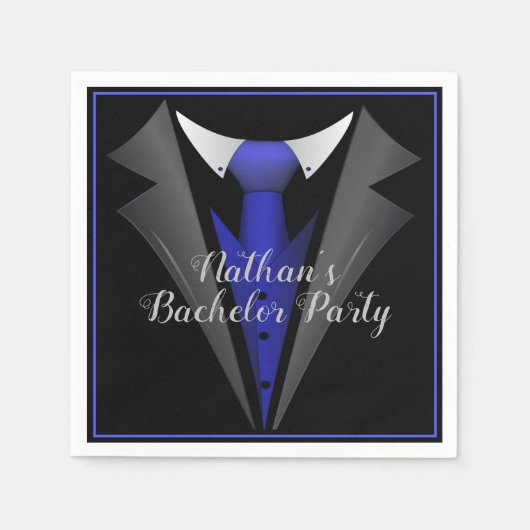 Classy Gentleman Blue Krawatte Serviette (Vorderseite)