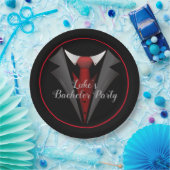 Classy Gentleman Red Krawatte Pappteller (Party)