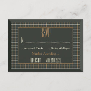 Classy Gerahmt Gay Bear Wedding RSVP Karte