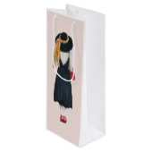 Classy Girl Geschenktüte Für Weinflaschen (Vorderseite Schrägansicht)