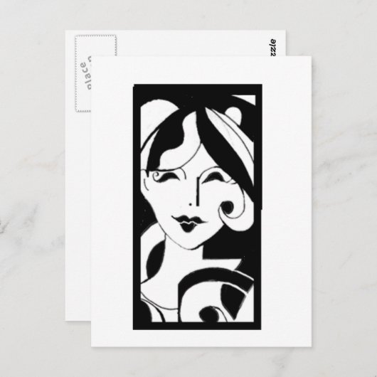 Classy Girl Postkarte (Vorne/Hinten)