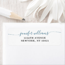 Classy Girly Elegant Minimalist Navy Blue Script