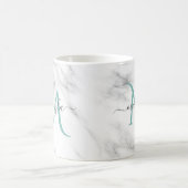Classy Girly Marble Script Name Monogram Kaffeetasse (Mittel)