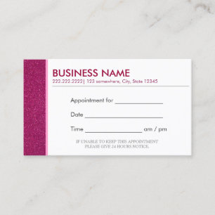 Classy Glitzer Pink Termine Visitenkarten